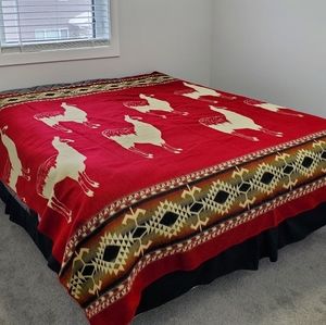 RED ALPACAS DESIGN COZY, ULTRA SOFT, BLANKET